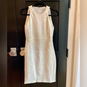 Versace Collection White/gold Embellished Dress, size 40